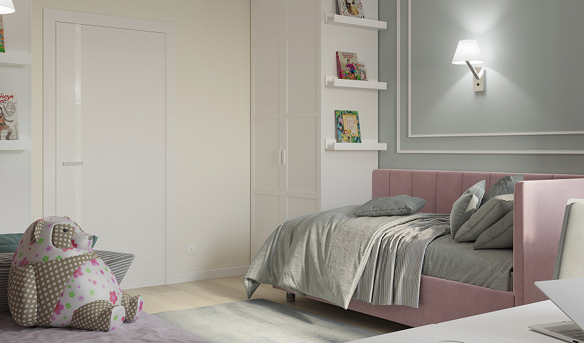 Кровать интерьерная Юнона правая