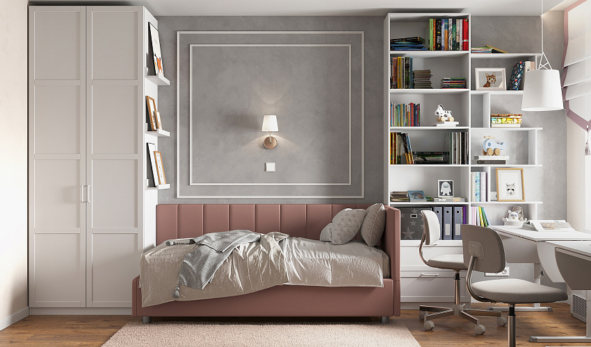 Кровать интерьерная Юнона правая